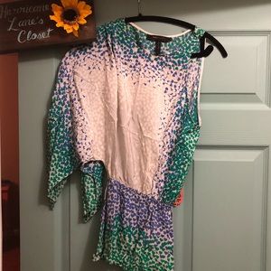 BCBGMAXAZRIA Geometric Silk Dress